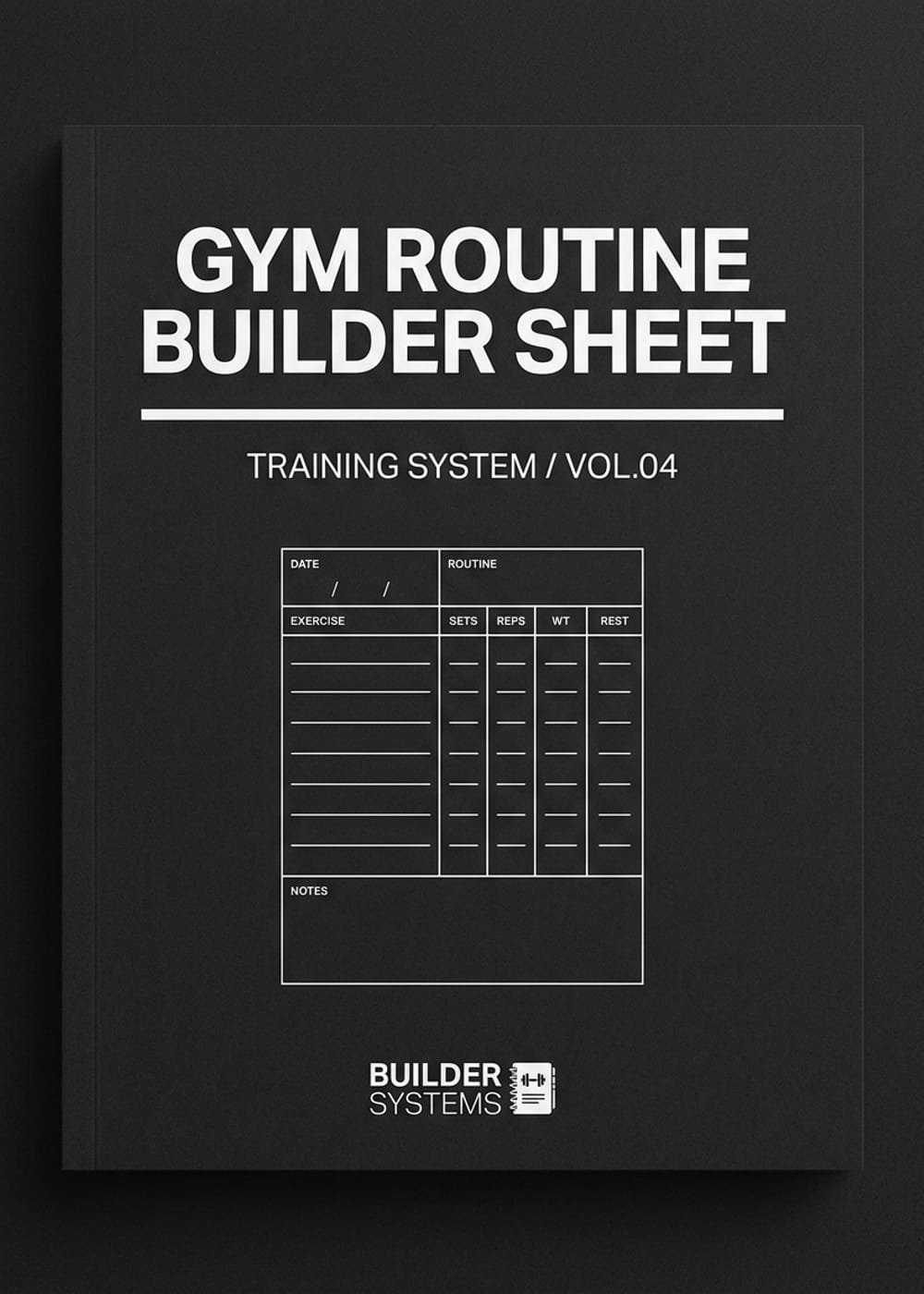 Gym Routine Builder Sheet — Digital